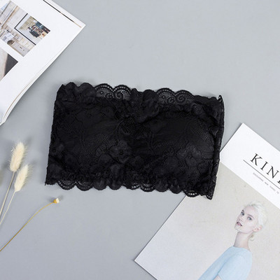 Ημέρα του Αγίου Βαλεντίνου Σέξι καλοκαιρινές γυναίκες Ελαστικό σουτιέν στράπλες Lace Tube Top Bandeau Crop Tank Εσώρουχα χωρίς ραφή με επένδυση Χονδρική