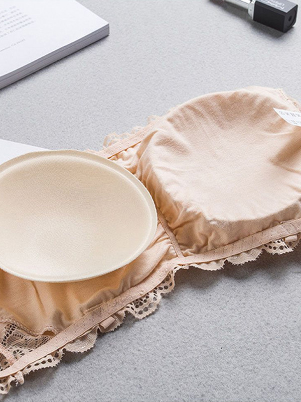 Ημέρα του Αγίου Βαλεντίνου Σέξι καλοκαιρινές γυναίκες Ελαστικό σουτιέν στράπλες Lace Tube Top Bandeau Crop Tank Εσώρουχα χωρίς ραφή με επένδυση Χονδρική