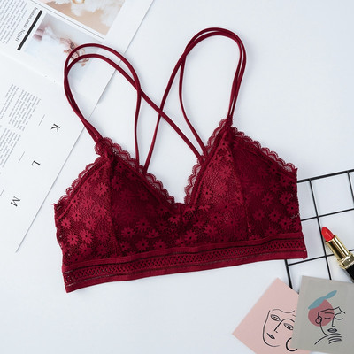 Beauty Back Seksi grudnjak Ženski grudnjak bez čipke Push up donje rublje Podstavljene ženske tanke naramenice Mekano donje rublje