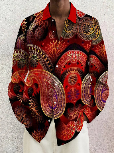 Meeste särk, pikkade varrukatega reväär, vaba vabaaja vaba vabaaja kevadsuvi, kvaliteetne materjal kaardi õmblemine pleed 3D-printimine suures suuruses