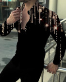 2023. gada vīriešu krekls, uzvalks ar atloku, uzvalks ar garām piedurknēm ar pogām.