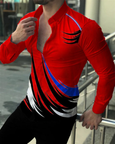 2023. gada vīriešu krekls, uzvalks ar atloku, uzvalks ar garām piedurknēm ar pogām.