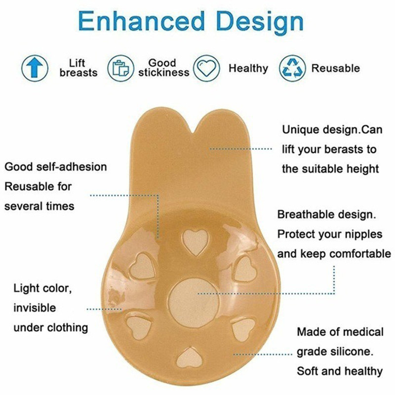 Невидими сутиени без презрамки, самозалепващи се сутиени за зърна, силиконови лепкави сутиени за многократна употреба, повдигане на гърдите, сутиени, подплънки
