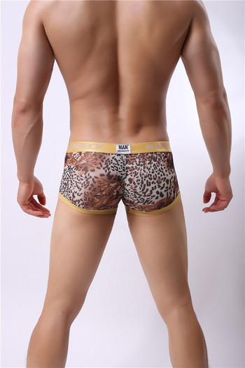 Σέξι Leopard Ανδρικά Boxer Ανδρικά Σορτς Μπόξερ Ανδρικά Εσώρουχα Ανδρικά Μόδα Εσώρουχα Κλασικό στενό σορτς