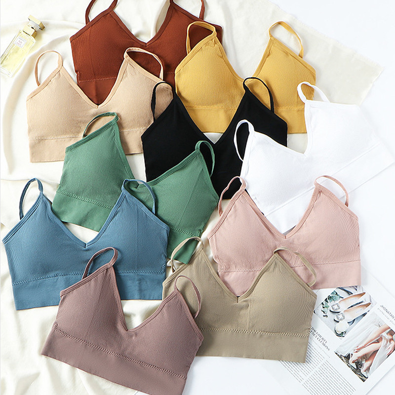 Qisin French seljataga Push Up aluspesukomplekt Naistele Seksikas õmblusteta Bralette naistepesu Pehme Tank Crop Top spordirinnahoidja komplekt