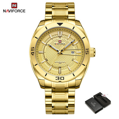 NAVIFORCE brändi käekellad meeste roostevabast terasest rihmaga spordikellad meeste kvartsist veekindlad käekellad meeste kell Relogio Masculino