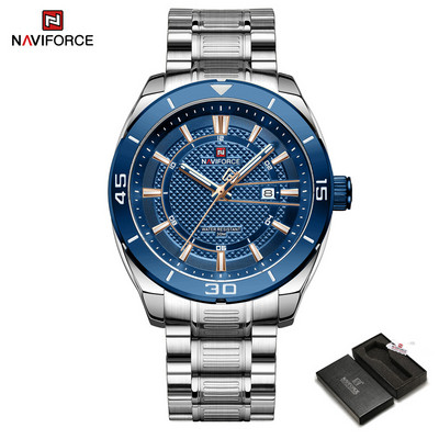 NAVIFORCE brändi käekellad meeste roostevabast terasest rihmaga spordikellad meeste kvartsist veekindlad käekellad meeste kell Relogio Masculino