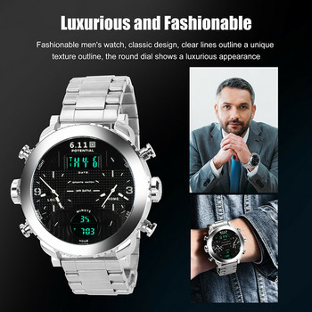 Νέο μεγάλο ανδρικό ρολόι Sport Quartz Αντρικά ρολόγια χειρός Quartz Black LED Ψηφιακά αθλητικά ρολόγια Ανδρικά Relogio Masculino με κουτί