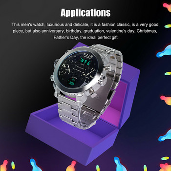 Нов голям мъжки часовник спортен кварцов мъжки ръчен часовник кварцов черен LED дигитален спортен часовник мъжки Relogio Masculino с кутия