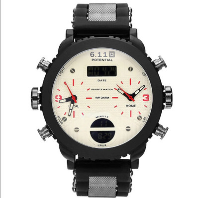 Нов голям мъжки часовник спортен кварцов мъжки ръчен часовник кварцов черен LED дигитален спортен часовник мъжки Relogio Masculino с кутия