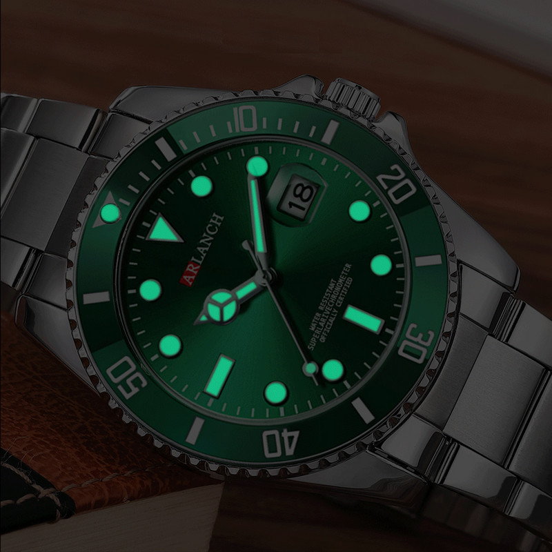 Luksuzni muški satovi od nehrđajućeg čelika Poslovni vodootporni kvarcni sat s datumom Muški modni svjetleći sportski sat Relogio Masculino