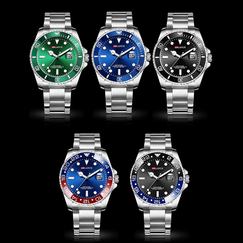 Luksuzni muški satovi od nehrđajućeg čelika Poslovni vodootporni kvarcni sat s datumom Muški modni svjetleći sportski sat Relogio Masculino