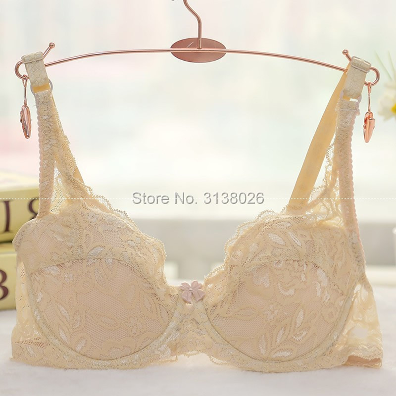 Sieviešu sieviešu seksīga apakšveļa 3/4 kausu polsterēts caurspīdīgs krūšturis 32-40BC Brassiere krūšturis