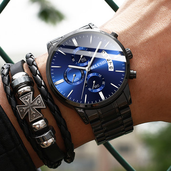Ανδρικό ρολόι από χαλαζία BELUSHI Fashion Chronograph Αθλητικά Ανδρικά ρολόγια Κορυφαίας επωνυμίας Πολυτελές ανδρικό ρολόι χειρός από πλήρες ατσάλι