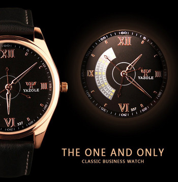 YAZOLE Sport Ανδρικό ρολόι μόδας δερμάτινο λουρί Ρολόι χαλαζία Πολυτελές κορυφαίο ρολόι χειρός Man Μοναδικό σχέδιο montre homme relogio