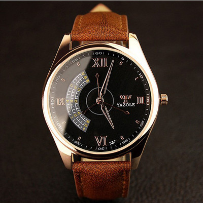 YAZOLE Sport vyriškas laikrodis Madingas odinis kvarcinis laikrodis Prabangus aukščiausios prekės ženklo rankinis laikrodis Vyras Unikalaus dizaino Montre homme relogio