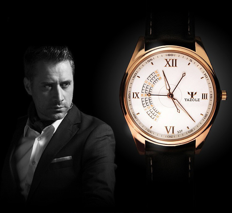 YAZOLE Sport vyriškas laikrodis Madingas odinis kvarcinis laikrodis Prabangus aukščiausios prekės ženklo rankinis laikrodis Vyras Unikalaus dizaino Montre homme relogio