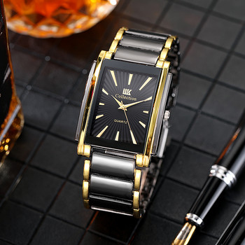 Ανδρικό ρολόι μόδας 2022 Νέα κορυφαία μάρκα πολυτελές ορθογώνιο ρολόι χαλαζία Χρυσό μαύρο μοντέρνο αναλογικό ρολόι χειρός Relogio reloj para hombre