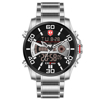 Ανδρικά ρολόγια καρπού στρατιωτικού τύπου Strong Style, Quartz Full Steel, Αδιάβροχο με διπλή οθόνη, Ανδρικά ρολόγια ρολογιών Relogio Masculino 2021