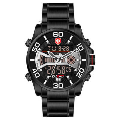 Ανδρικά ρολόγια καρπού στρατιωτικού τύπου Strong Style, Quartz Full Steel, Αδιάβροχο με διπλή οθόνη, Ανδρικά ρολόγια ρολογιών Relogio Masculino 2021