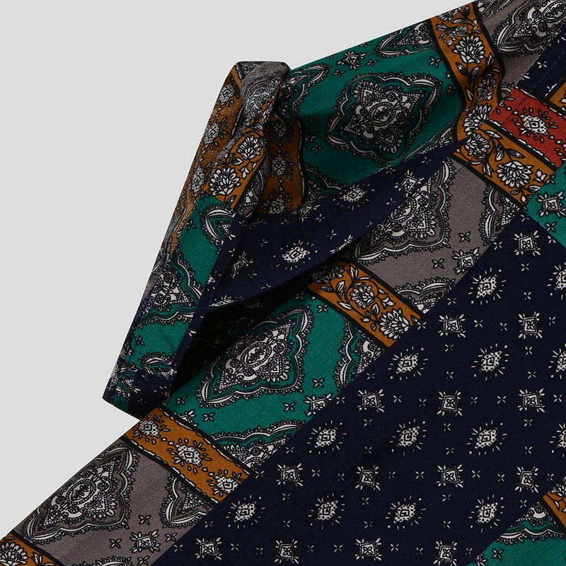 Etnilised 3D-prinditud särgid Meeste Urban vabaaja stiilis üherealised lühikeste varrukatega Harajuku särgid Suvised õhukesed ülisuured särgid