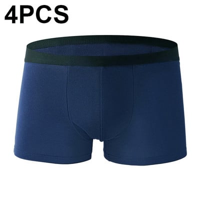 4 ks/sada pánskych bavlnených boxeriek, pohodlné pánske spodné prádlo, pánske šortky, boxerky, veľká veľkosť, pánsky calzoncillo hombre