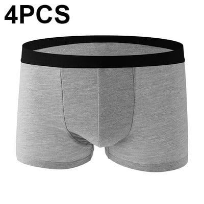 4 ks/sada pánskych bavlnených boxeriek, pohodlné pánske spodné prádlo, pánske šortky, boxerky, veľká veľkosť, pánsky calzoncillo hombre