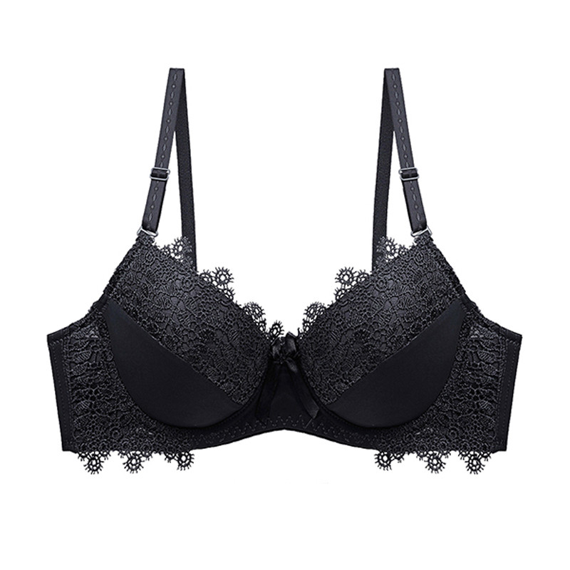 Julexy New 2021 Sexy Lace Push Up Γυναικείο Σετ Γυναικείο Σουτιέν Μασίφ εσώρουχα ABC Cup για γυναίκες Μαύρο κόκκινο μπεζ