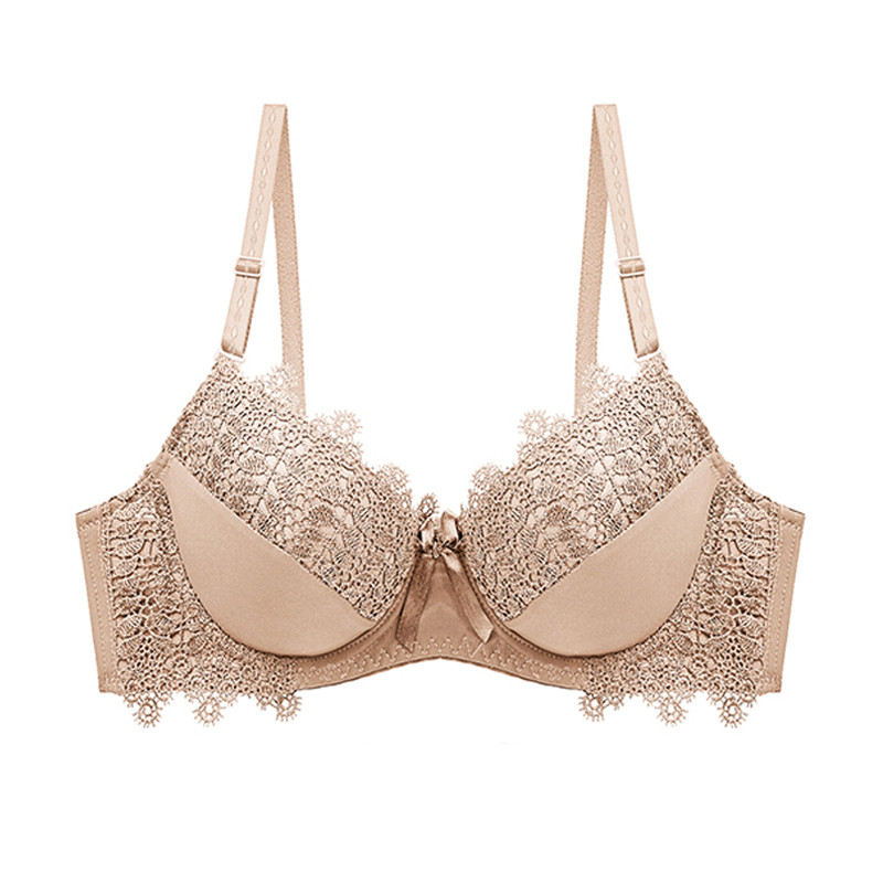 Julexy New 2021 Sexy Lace Push Up Γυναικείο Σετ Γυναικείο Σουτιέν Μασίφ εσώρουχα ABC Cup για γυναίκες Μαύρο κόκκινο μπεζ