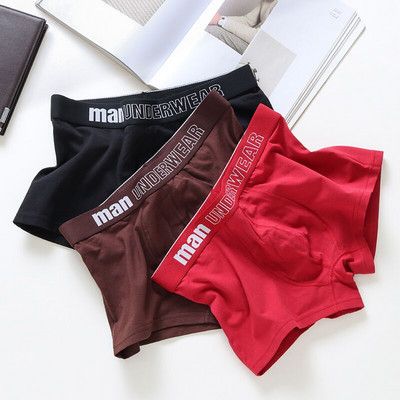 Uus mood Meeste Aluspüksid Puuvillane Boxer Meeste Aluspüksid Mugav Meeste Aluspesu Seksikas Solid Cuecas Reisipüksid Brand Cueca Boxer Short