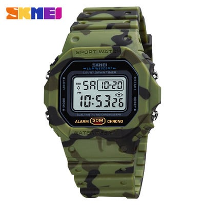 SKMEI 1628 Digitalni sportski sat Muški 2 Time Count Down Muški ručni satovi Modni retro muški satovi reloj hombre