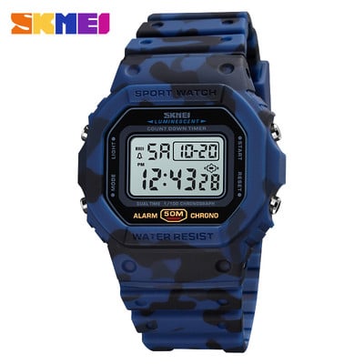 SKMEI 1628 Digitalni sportski sat Muški 2 Time Count Down Muški ručni satovi Modni retro muški satovi reloj hombre