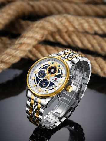 Ρολόι χειρός REWARD Design Quartz για άνδρες Αθλητικά Αδιάβροχα Ρολόγια Ανοξείδωτο ρολόι Χρονογράφου Φωτεινό Ρολόι καρπού