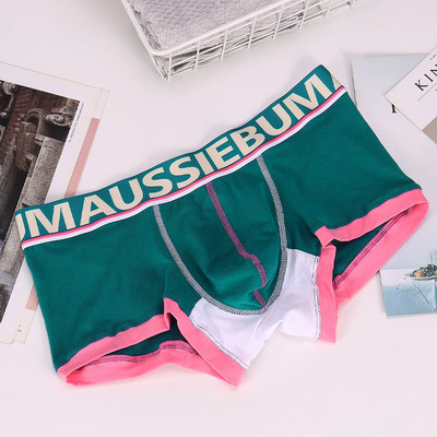 Aussiebum férfi boxer légáteresztő pamut fehérnemű fiúnadrág kényelmes derék alsónemű