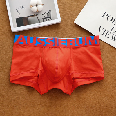 Aussiebum férfi boxer légáteresztő pamut fehérnemű fiúnadrág kényelmes derék alsónemű
