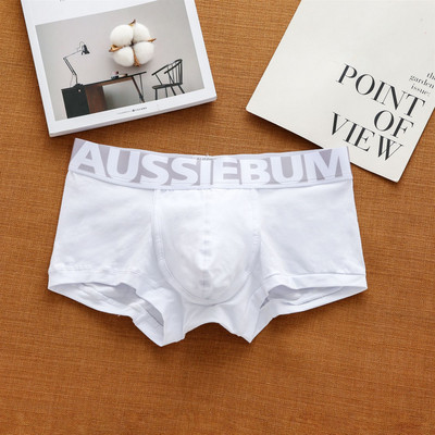 Aussiebum férfi boxer légáteresztő pamut fehérnemű fiúnadrág kényelmes derék alsónemű