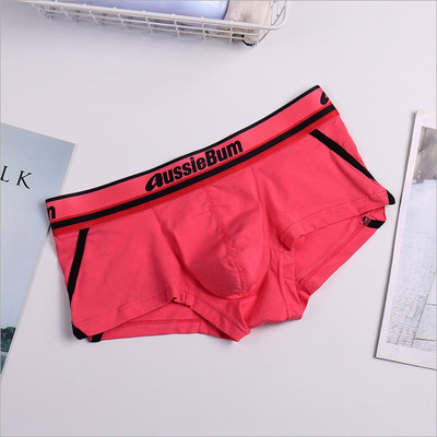 Aussiebum férfi boxer légáteresztő pamut fehérnemű fiúnadrág kényelmes derék alsónemű