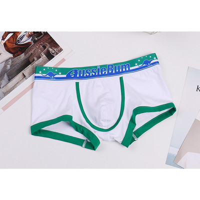 Aussiebum férfi boxer légáteresztő pamut fehérnemű fiúnadrág kényelmes derék alsónemű