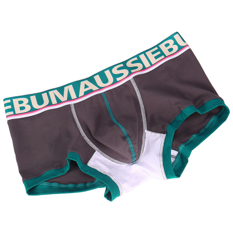 Aussiebum férfi boxer légáteresztő pamut fehérnemű fiúnadrág kényelmes derék alsónemű