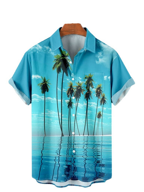 Jauni 2022. gada vasaras ikdienas karstā izpārdošana, apdrukāti havajiešu krekli vīriešu brīvdienām pie jūras, Harajuku lielizmēra