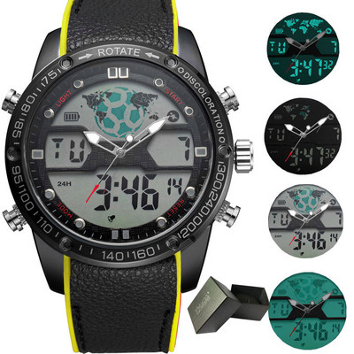 BOAMIGO vīriešu pulksteņi vīriešu sporta pulksteņi vīriešu kvarca LED elektroniskais digitālais analogais pulkstenis vīriešu militārais rokas pulkstenis ūdensizturīgs