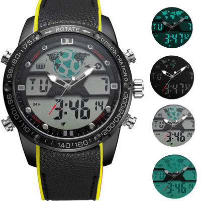 BOAMIGO vīriešu pulksteņi vīriešu sporta pulksteņi vīriešu kvarca LED elektroniskais digitālais analogais pulkstenis vīriešu militārais rokas pulkstenis ūdensizturīgs