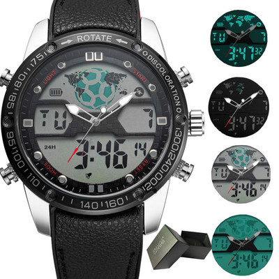 BOAMIGO vīriešu pulksteņi vīriešu sporta pulksteņi vīriešu kvarca LED elektroniskais digitālais analogais pulkstenis vīriešu militārais rokas pulkstenis ūdensizturīgs