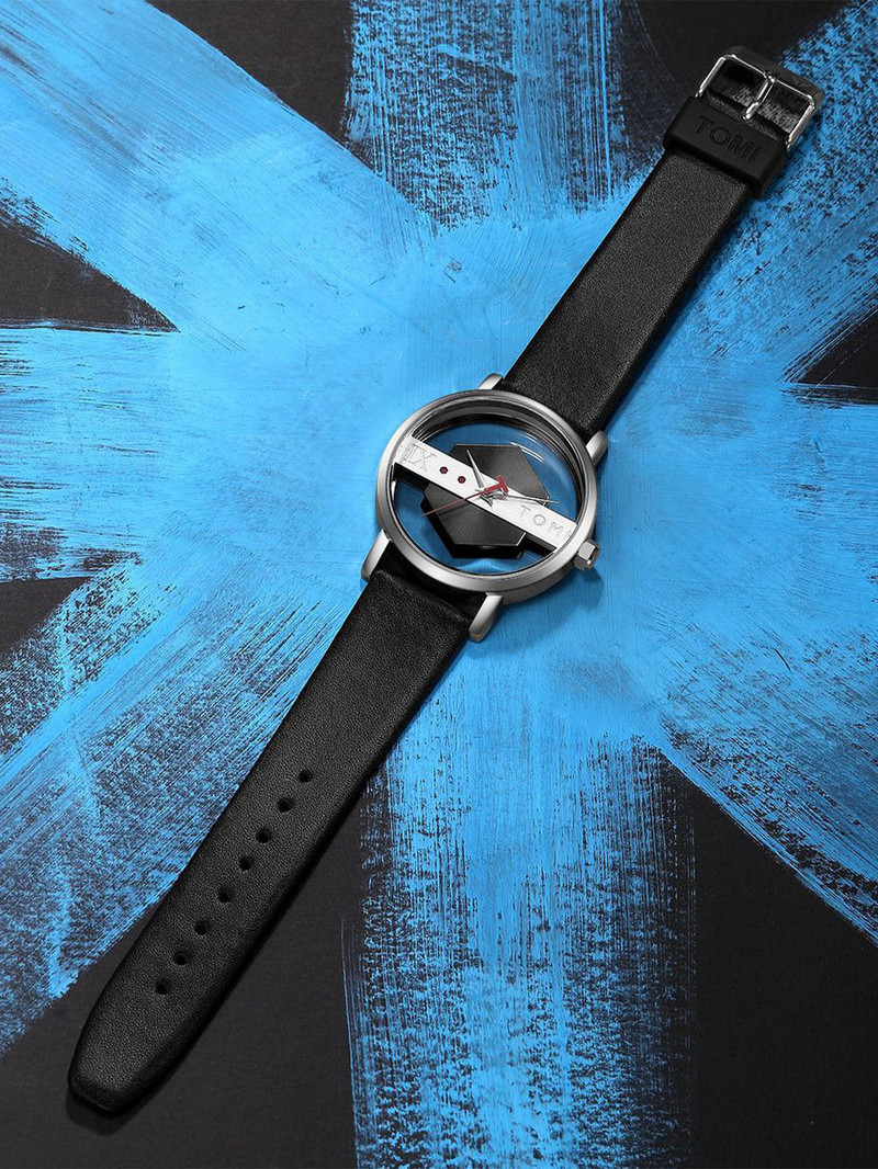 TOMI radošais pulkstenis vīriešiem 2023. gada jauns, stilīgs, daļēji caurspīdīgs rokas pulkstenis ar skeletu, unikāls sieviešu rokassprādze, vienkārša reloj hombr