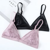 Tüdrukute pits Bralette Seksikas tikandid Lilledega poolläbipaistev rinnahoidja Naiste aluspesu Rinnahoidja ilma traadita Õmblusteta pesu