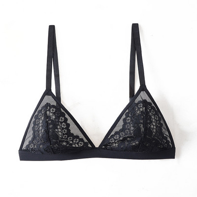 Tüdrukute pits Bralette Seksikas tikandid Lilledega poolläbipaistev rinnahoidja Naiste aluspesu Rinnahoidja ilma traadita Õmblusteta pesu