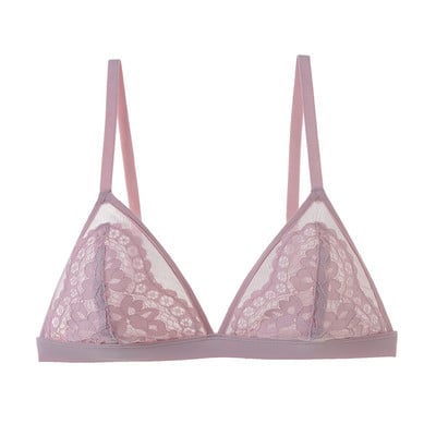 Tüdrukute pits Bralette Seksikas tikandid Lilledega poolläbipaistev rinnahoidja Naiste aluspesu Rinnahoidja ilma traadita Õmblusteta pesu