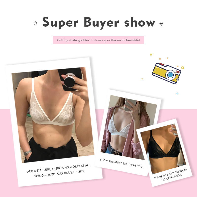 Tüdrukute pits Bralette Seksikas tikandid Lilledega poolläbipaistev rinnahoidja Naiste aluspesu Rinnahoidja ilma traadita Õmblusteta pesu
