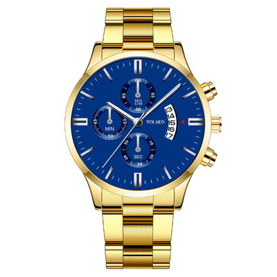 Reloj Hombre Fashion Ανδρικό ρολόι από ανοξείδωτο ατσάλι Πολυτελές ημερολόγιο ρολόι χειρός χαλαζία Επαγγελματικά ρολόγια ανδρικό ρολόι Relogio Masculino