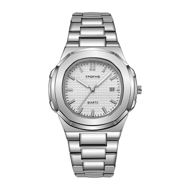 2022. aasta uued 42 mm sportlikud meeste kvartskellad, automaatne kuupäevakell, roostevabast terasest 30 m veekindel ärikell meessoost Reloj Hombre